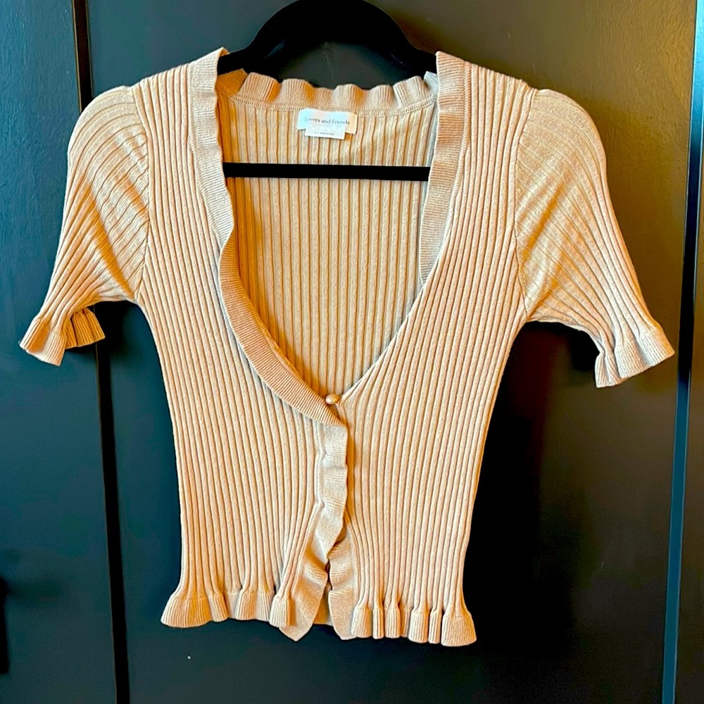 Tan button up sweater